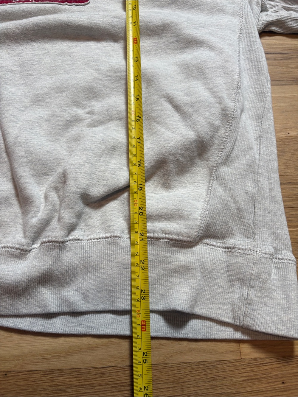 Signature Minnesota Crewneck Sweatshirt in Light Gray with Red Lettering - Picture 12 of 16